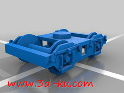 3D打印模型拉货的火车底盘的图片
