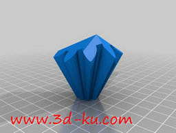 3D打印模型无螺纹二十面体齿轮的图片