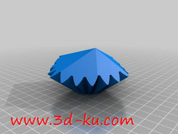 3D打印模型无螺纹二十面体齿轮的图片