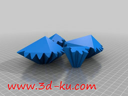 3D打印模型无螺纹二十面体齿轮的图片