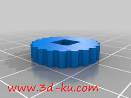3D打印模型多边形的拇指滚轮，适的图片