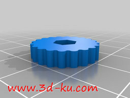 3D打印模型多边形的拇指滚轮，适的图片