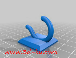 3D打印模型轻型平背墙钩的图片