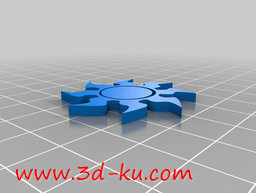 3D打印模型甲板箱齿轮转轴盖的图片