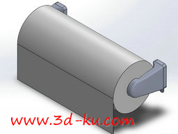 3D打印模型滚轴式纸巾架的图片