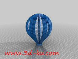 3D打印模型不同样子的热气球的图片