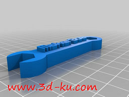 3D打印模型一头是开放式的扳手，的图片