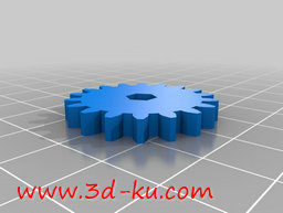 3D打印模型Printrbot JR床矫直机齿轮的图片