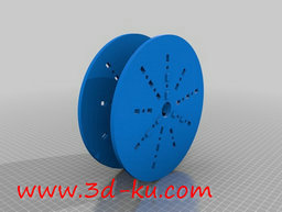 3D打印模型胶合板丝线轴的图片