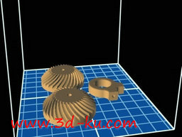 3D打印模型螺旋锥齿轮的图片