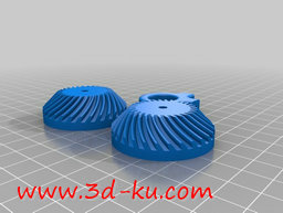 3D打印模型螺旋锥齿轮的图片