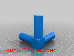 3D打印模型三角连接器，放在墙角的图片