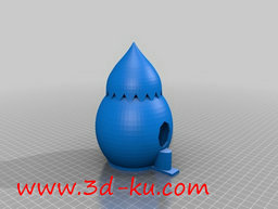 3D打印模型禽舍底部具有排水系统的图片