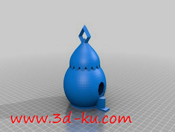 3D打印模型禽舍底部具有排水系统的图片