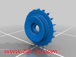 3D打印模型一个圆形的齿轮风扇的图片