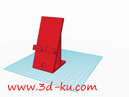 3D打印模型iPhone支架（支持闪电数据线）的图片