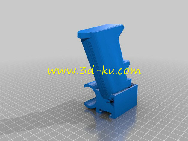 带有25mm手电筒架的Nerf手枪握把模型的图片2