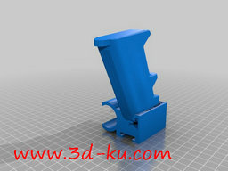 3D打印模型带有25mm手电筒架的Nerf手枪握把的图片