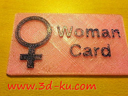 3D打印模型女性卡片的图片