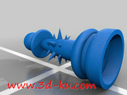 3D打印模型带刺的国际象棋的图片