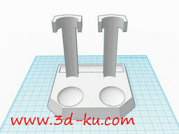 3D打印模型双烟管架的图片