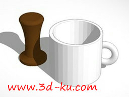 3D打印模型咖啡杯和夯具的图片