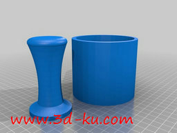3D打印模型咖啡杯和夯具的图片