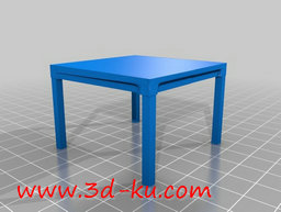 3D打印模型全套的厨柜桌椅家具的图片