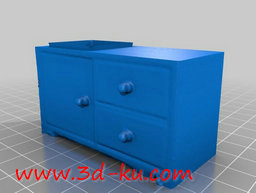 3D打印模型全套的厨柜桌椅家具的图片