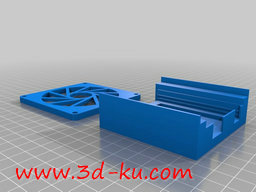 3D打印模型CNC 屏蔽壳+80毫米风扇的图片