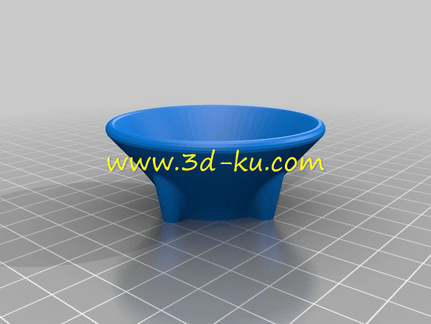 四方底黑边蓝碗模型的图片2
