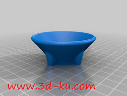 3D打印模型四方底黑边蓝碗的图片