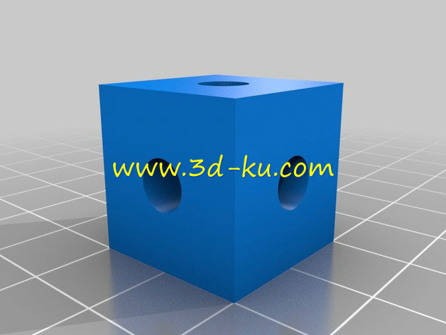 带孔试块20x20x20 6mm模型的图片1