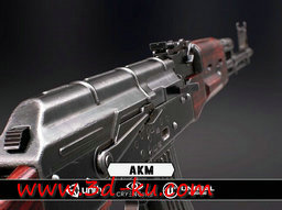 AKM 枪支模型的图片