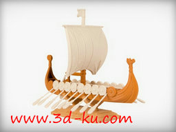 3D打印模型Drakkar帆船的图片
