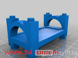 3D打印模型乐高双层床的图片