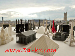 3D打印模型巴黎著名建筑的图片