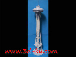 3D打印模型西雅图太空针塔的图片