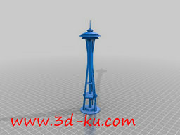 3D打印模型西雅图太空针塔的图片