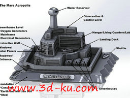 3D打印模型雅典城造型的装饰物品的图片