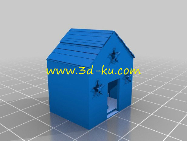外墙壁上有三颗星星模型的图片1