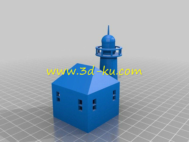 白色与红色的间错房子模型的图片3