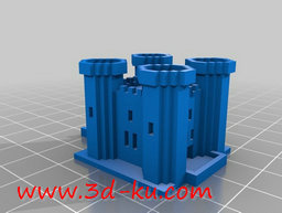 3D打印模型完美对称感的城堡的图片