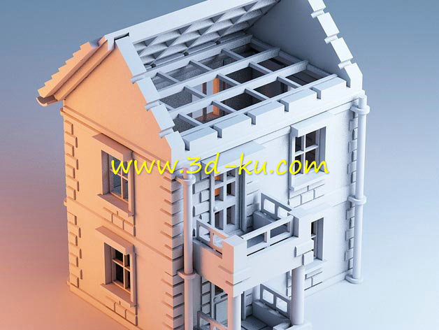 3D打印别墅模型的图片1