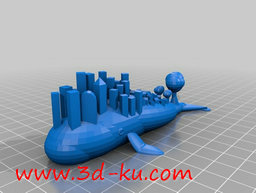 3D打印模型承载着世界的鲸鱼，鲸的图片