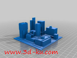 3D打印模型高楼耸立，鳞次栉比，的图片