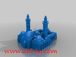 3D打印模型阿联酋的第一大清真寺的图片