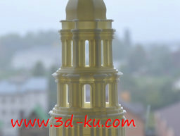 3D打印模型一个古典风格的建筑的图片