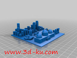 3D打印模型简单的呈现出洛杉矶的城市样貌的图片