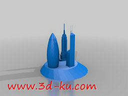 3D打印模型位于伦敦，包括小黄瓜的图片